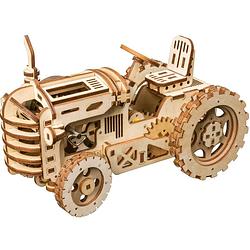 Foto van Robotime modelbouwpakket tractor 24 x 12 cm hout 135-delig