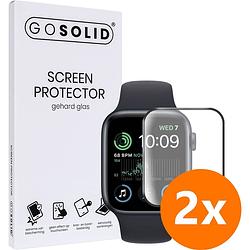 Foto van Go solid! screenprotector voor apple watch se 2022 (44 mm) gehard glas - duopack