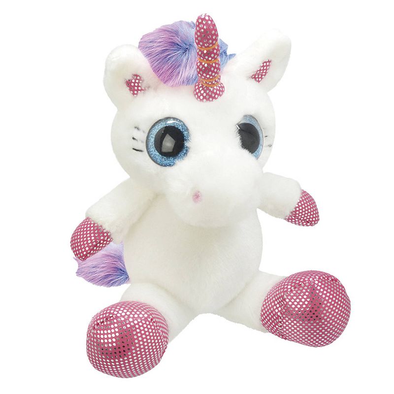 Foto van Arditex knuffel unicorn meisjes 25 cm pluche wit/roze