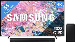 Foto van Samsung qled 55q64b (2022) + soundbar