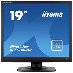 Foto van Iiyama prolite e1980d-b1 led-monitor 48.3 cm (19 inch) energielabel e (a - g) 1280 x 1024 pixel sxga 5 ms vga, dvi tn led