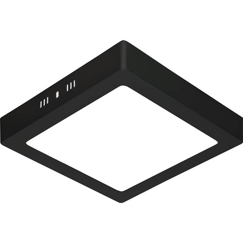 Foto van Led downlight - 18w - helder/koud wit 6400k - mat zwart - opbouw - vierkant - aluminium - 225mm