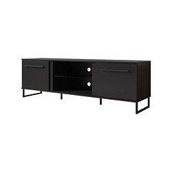 Foto van Meubella tv-meubel saturn - mat zwart - 170 cm