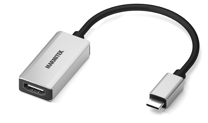 Foto van Marmitek adapter usb type c naar hdmi usb hub zwart