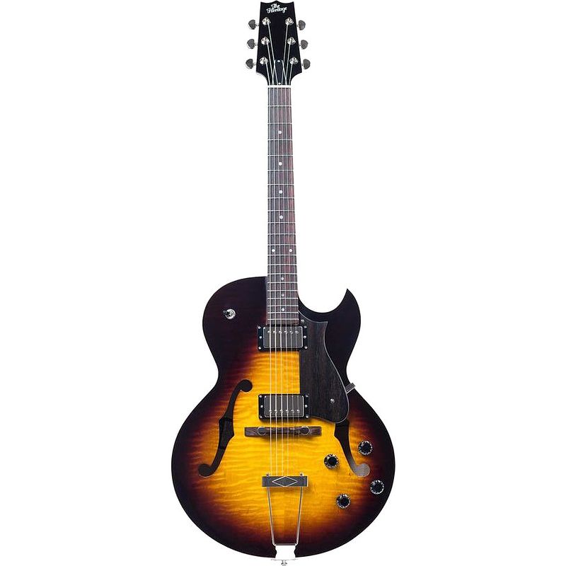 Foto van Heritage standard h-575 original sunburst semi-akoestische gitaar met koffer