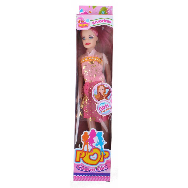 Foto van Lg-imports tienerpop charm girl roze 25 cm