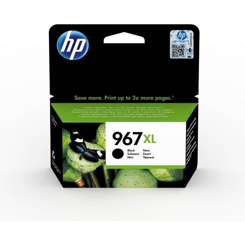 Foto van Hp 967xl 3ja31ae, originele zwarte high-capacity inktcartridge voor hp officejet pro 9010/9020 all-in-one printers