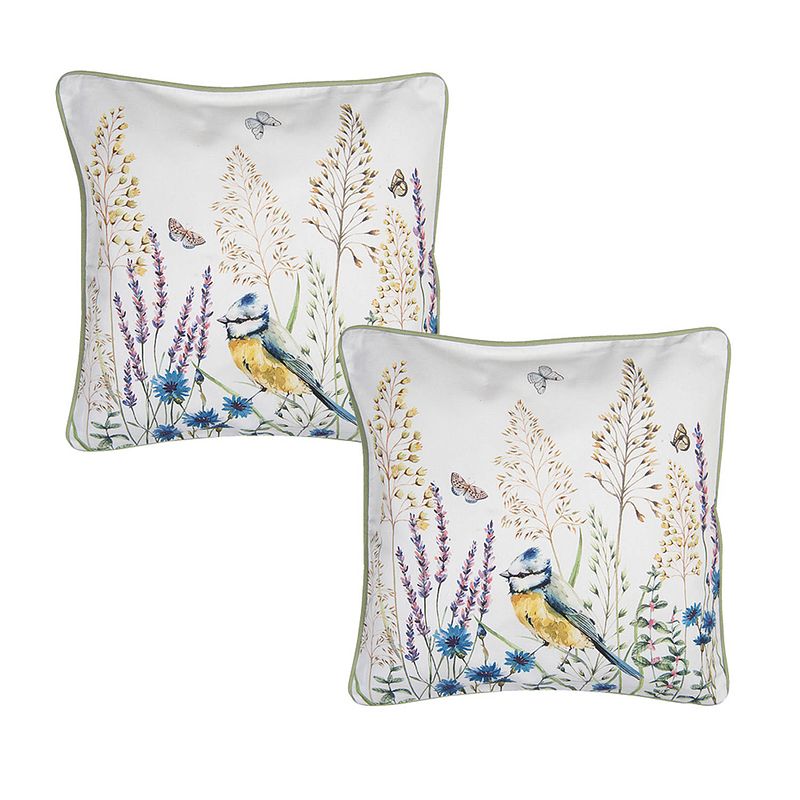 Foto van Haes deco - set van 2 sierkussenhoezen - 40x40 cm - 100% katoen - so floral