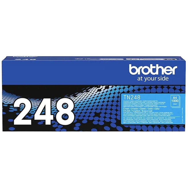 Foto van Brother tonercassette tn-248c tn248c origineel cyaan 1000 bladzijden