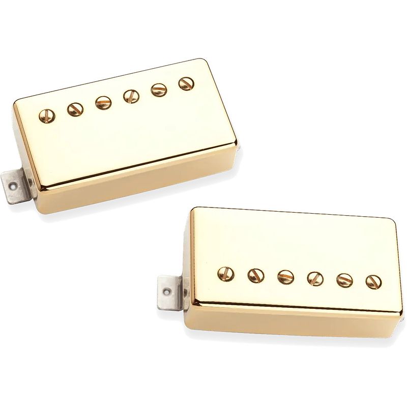 Foto van Seymour duncan aph-2s slash alnico ii pro humbucker set gold cover gitaarelementen (set van 2)