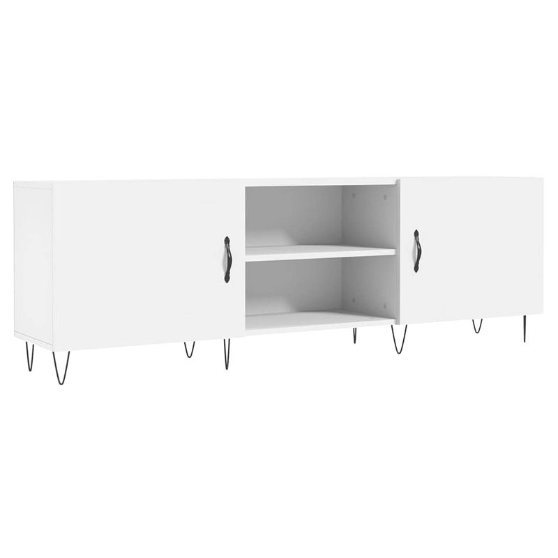 Foto van The living store televisiekast hout en ijzer - 150 x 30 x 50 cm - wit