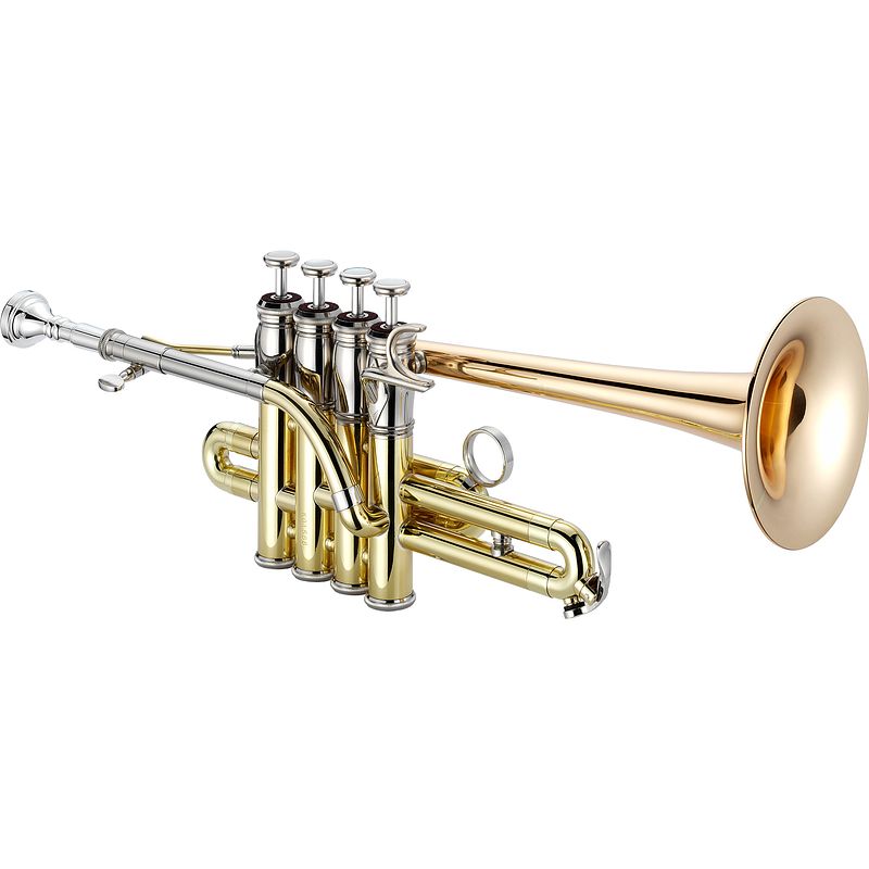 Foto van Xo 1700-rl (gelakt, goudmessing) bb/a piccolotrompet met koffer