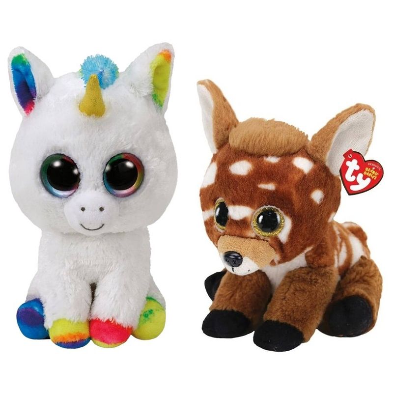 Foto van Ty - knuffel - beanie buddy - pixy unicorn & buckley deer