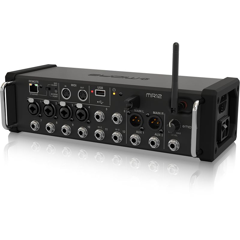 Foto van Midas mr12 12-input digitale mixer voor ipad/android tablets