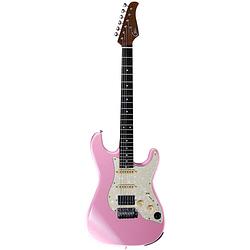 Foto van Mooer gtrs guitars standard 800 shell pink intelligent guitar met gigbag
