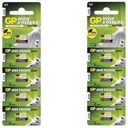 Foto van 10 stuks (2 blisters a 5st) - gp a11 mn11 11a 6v alkaline batterij