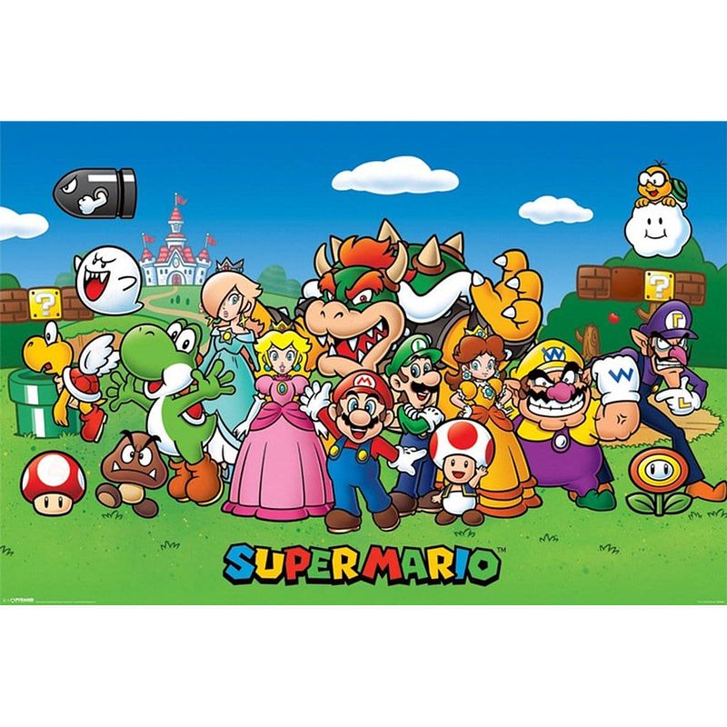 Foto van Pyramid super mario characters poster 91,5x61cm