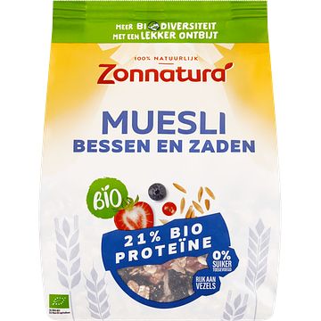 Foto van 2e halve prijs | zonnatura bio muesli proteine 375g aanbieding bij jumbo