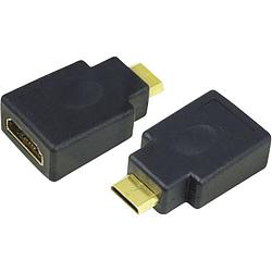 Foto van Logilink ah0009 hdmi adapter [1x hdmi-stekker c mini - 1x hdmi-bus] zwart vergulde steekcontacten