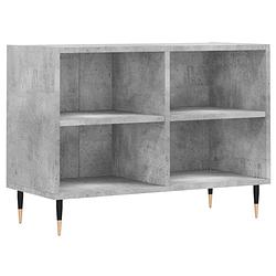 Foto van The living store tv-meubel betongrijs - 69.5 x 30 x 50 cm - opbergkast met 4 vakken