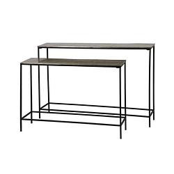 Foto van Light&living side table s/2 max 119x25x80,5 cm hartsville d. bruin...