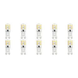 Foto van Led lamp 10 pack - g9 fitting - dimbaar - 3w - warm wit 3000k - transparant vervangt 32w