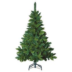 Foto van Blooming kunstkerstboom - 240 cm - groen - ø 153 cm - 1385 tips - metalen voet