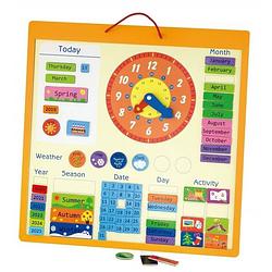 Foto van Viga toys magnetische kalender engels 45 cm multicolor