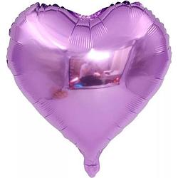 Foto van Folieballon hart violet 18 inch 45 cm dm-products