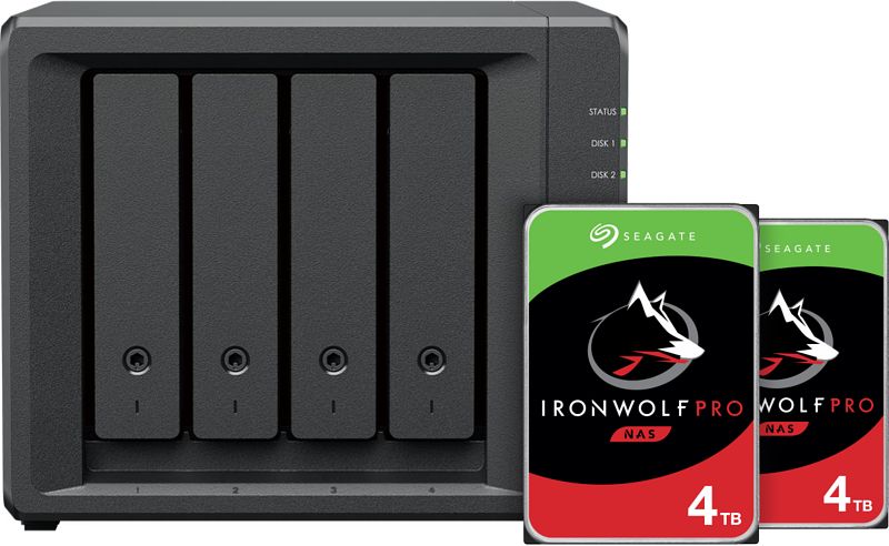 Foto van Synology ds423+ + seagate ironwolf 8tb pro (2x4tb)