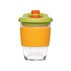 Foto van Herbruikbare koffiebeker - 340ml - autumn orange - glas - pioneer