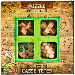 Foto van Eureka 3d puzzle breinbrekerset junior wooden 4-delig groen