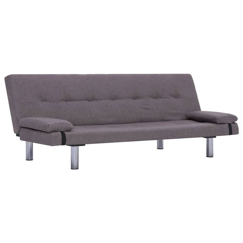 Foto van The living store bedbank urban - slaapbank - taupe - 168 x 77 x (61.5 / 64 / 66) cm - 110 kg