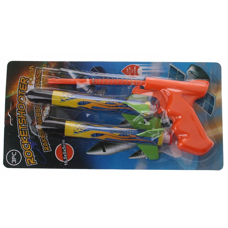 Foto van Eddy toys raketschieter oranje 17 cm 3-delig
