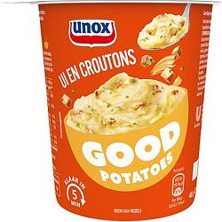 Foto van Unox good potatoes ui en croutons 48 g bij jumbo