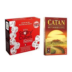 Foto van Spellenbundel - dobbelspel - 2 stuks - rory's story cubes heroes & catan