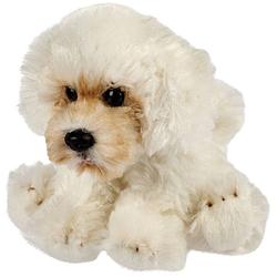Foto van Suki gifts pluche knuffeldier hond - maltezer - creme wit - 13 cm - huisdieren thema - knuffel huisdieren