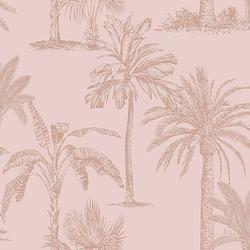 Foto van Dutch wallcoverings behang tropical trees roze