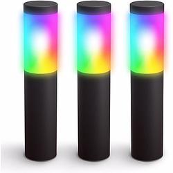 Foto van Innr outdoor pedestal light 3-pack (color)