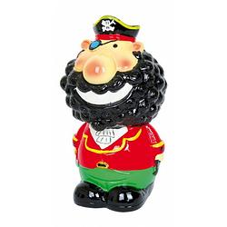 Foto van Kapitein zwartbaard piraten spaarpot 14 cm - spaarpotten