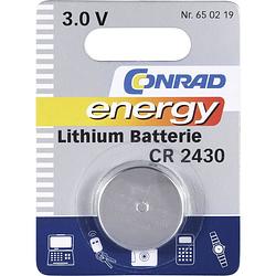 Foto van Cr2430 knoopcel lithium 3 v 270 mah conrad energy cr2430 1 stuk(s)