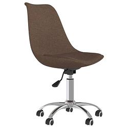 Foto van The living store eetkamerstoelen - draaibare stoelen - 48 x 58 x (81-93) cm - bruin