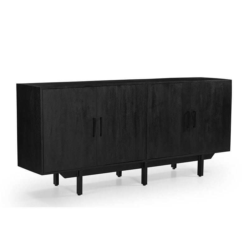 Foto van Giga meubel tv-meubel zwart - mangohout - 120cm - tv-meubel merel