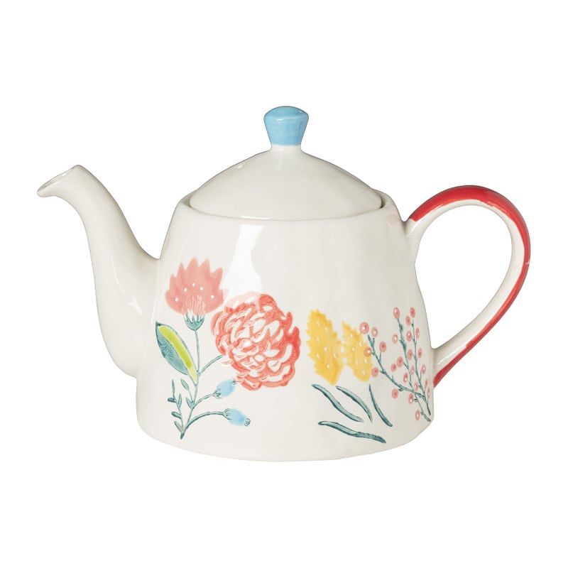 Foto van Theepot bloemen - multikleur - 750 ml