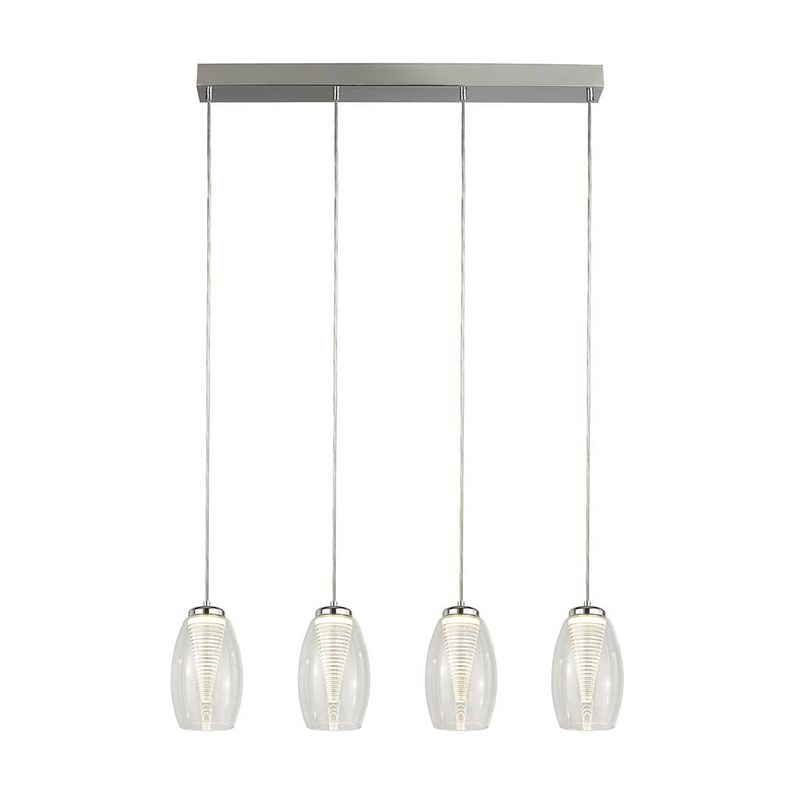 Foto van Landelijke hanglamp - bussandri exclusive - metaal - landelijk - led - l: 75.5cm - voor binnen - woonkamer - eetkamer -