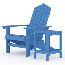 Foto van The living store adirondack tuinstoel aquablauw - hdpe - 73x83x92 cm