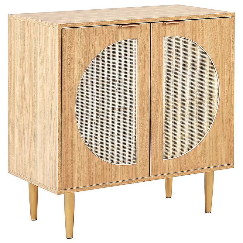 Foto van Beliani potosi - sideboard-lichte houtkleur-rotan