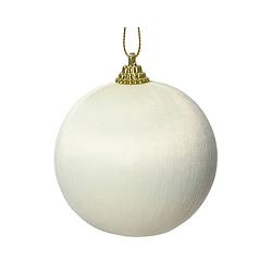 Foto van Decoris - kerstbal foam d8 cm wolwit i kerst