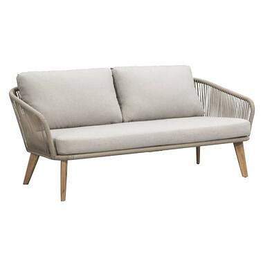 Foto van Loungebank nant wicker/acacia taupe 87x170x67 cm - leen bakker