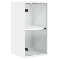 Foto van Vidaxl wandkast met glazen deuren 35x37x68,5 cm wit